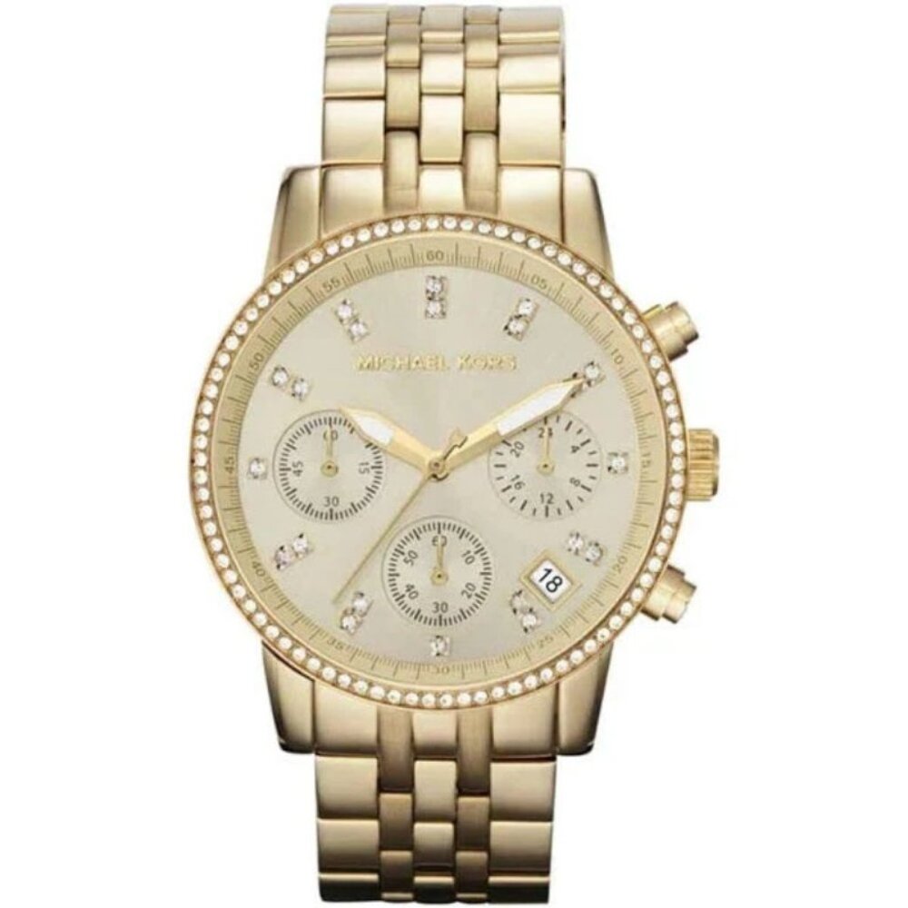 Michael Kors Gold Runway Chronograph Watch